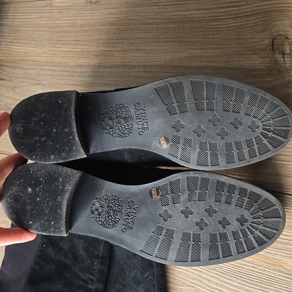 Vince Camuto Black Frances Knee High Heeled Boots - Picture 5 of 7